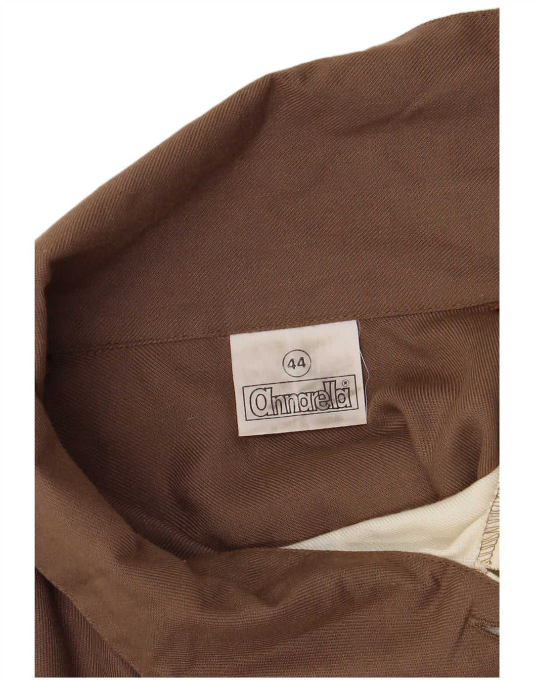 Vintage γυναικεία μακρυμάνικη μπλούζα τοπ EU 44 XL καφέ πολυεστέρας