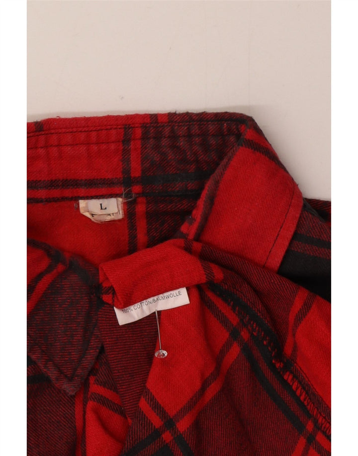 Ανδρικό φανελένιο πουκάμισο Ranger μεγάλο κόκκινο βαμβακερό