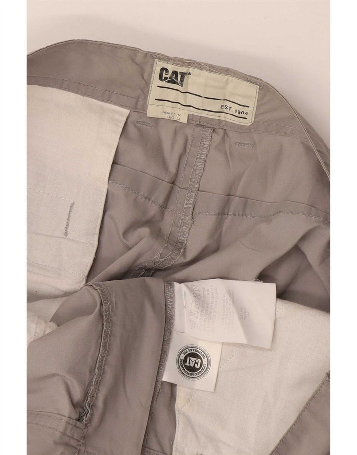 Ανδρικό ίσιο παντελόνι Chino CAT W32 L34 Γκρι Πολυεστέρας