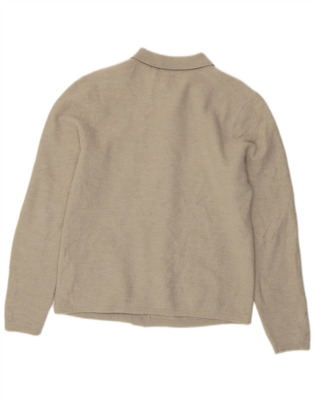Marks & Spencer Ανδρικό πουλόβερ ζακέτα Autograph Medium Beige Wool Merino