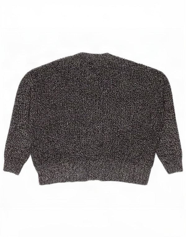 Zara Γυναικείο πουλόβερ με ζακέτα UK 10 Small Grey Flecked