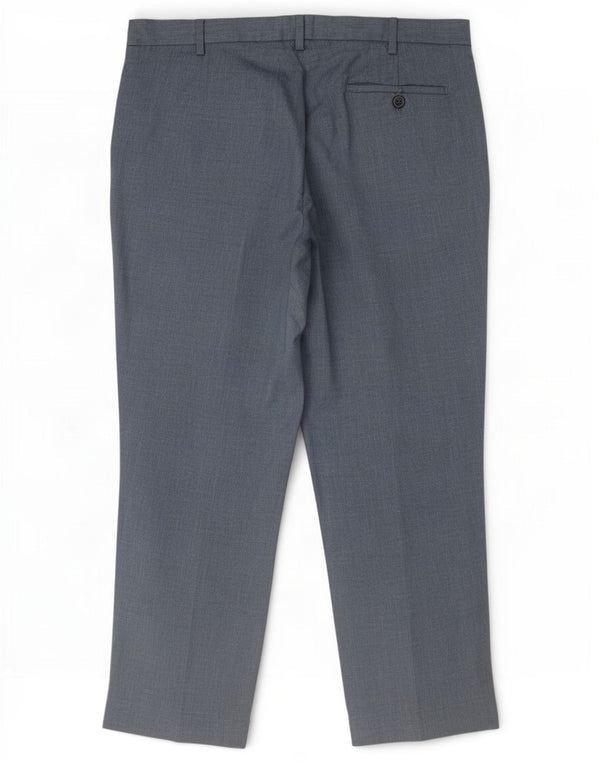 Marks & Spencer Ανδρικό κανονικό παντελόνι Chino W36 L29 Navy Blue Polyester