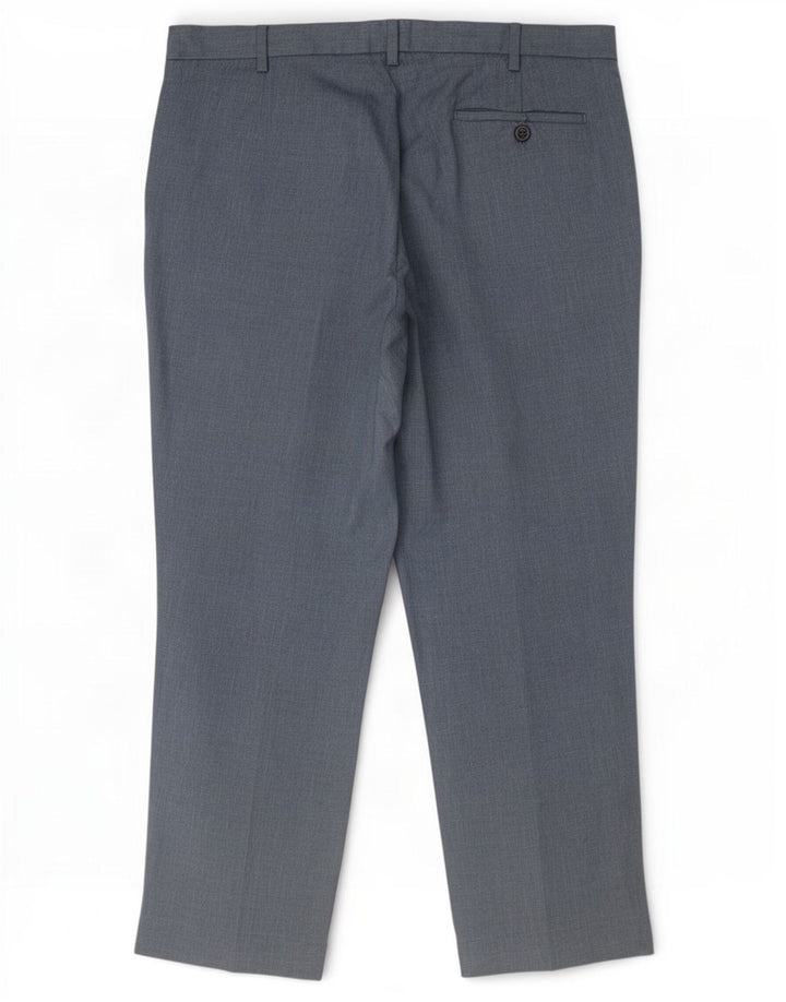 Marks & Spencer Ανδρικό κανονικό παντελόνι Chino W36 L29 Navy Blue Polyester