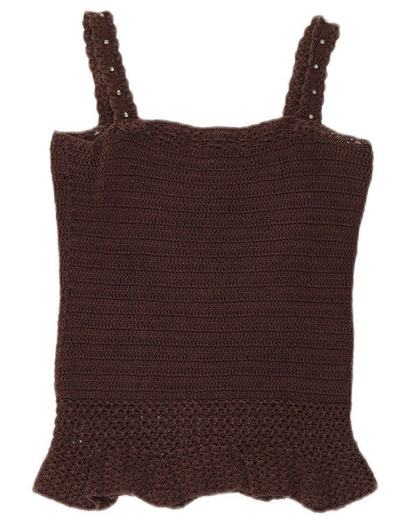 Max & Co. Γυναικείο Crop Crochet Cami Top UK 12 Medium Brown