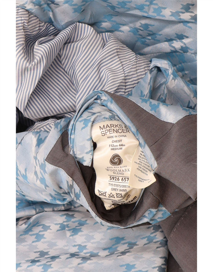 Marks & Spencer Ανδρικό σακάκι 2 κουμπιών UK 38 Medium Grey Wool