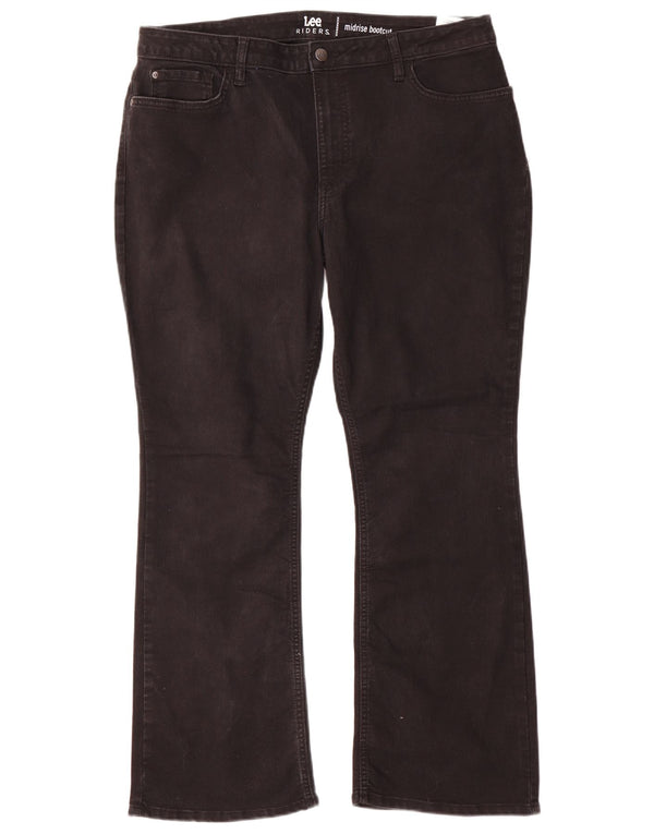 Lee Womens Riders Ψηλόμεσο τζιν μποτάκι US 18 2XL W36 L28 μαύρο βαμβακερό