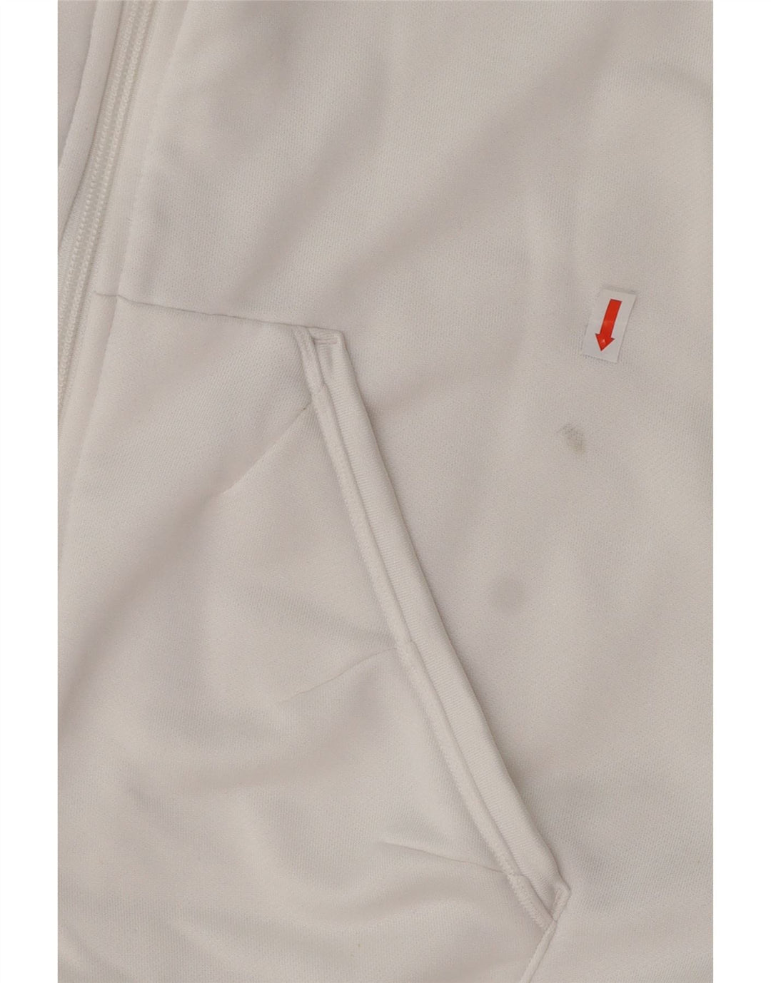 Γυναικείο πουλόβερ με κουκούλα ADIDAS UK 16 μεγάλο λευκό χρώμα πολυεστέρα