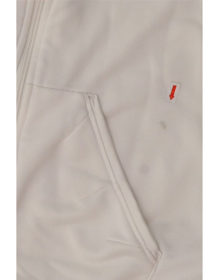 Γυναικείο πουλόβερ με κουκούλα ADIDAS UK 16 μεγάλο λευκό χρώμα πολυεστέρα