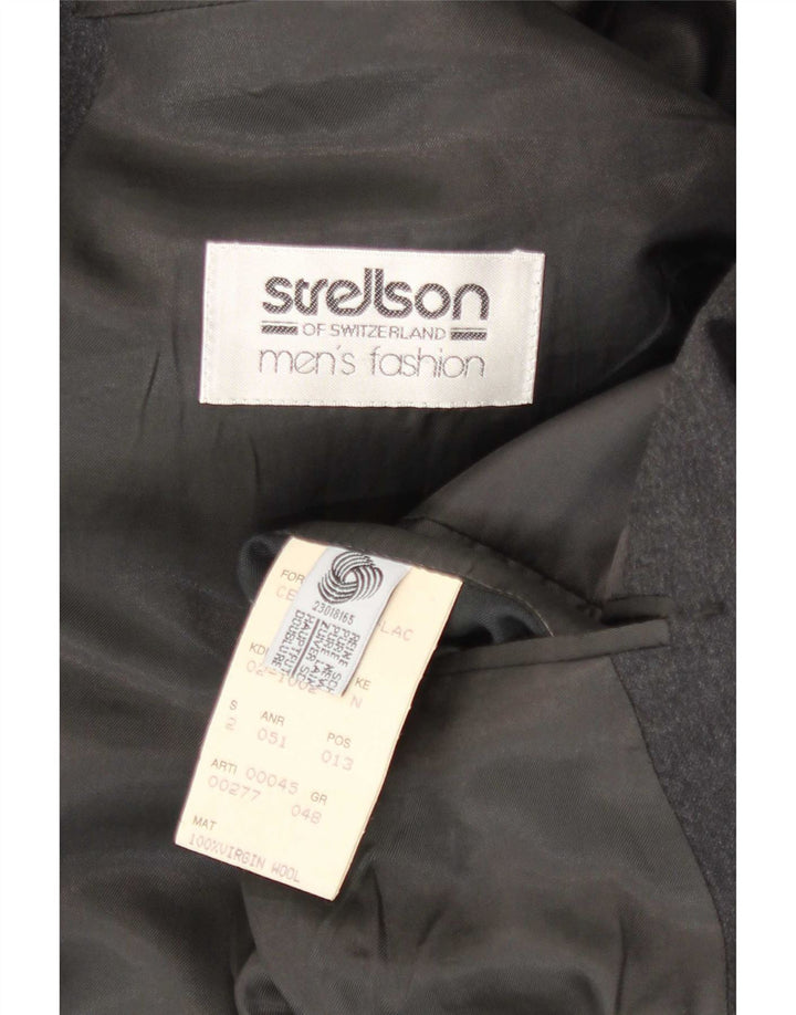 Strellson Ανδρικό Μπουφάν Μπλέιζερ Διπλό Στήθος IT 48 Μεσαίο Γκρι Μαλλί