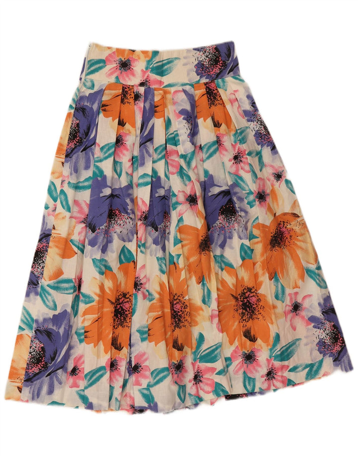 Vintage Γυναικεία Πλισέ Φούστα W26 Μικρή Πολύχρωμη Floral