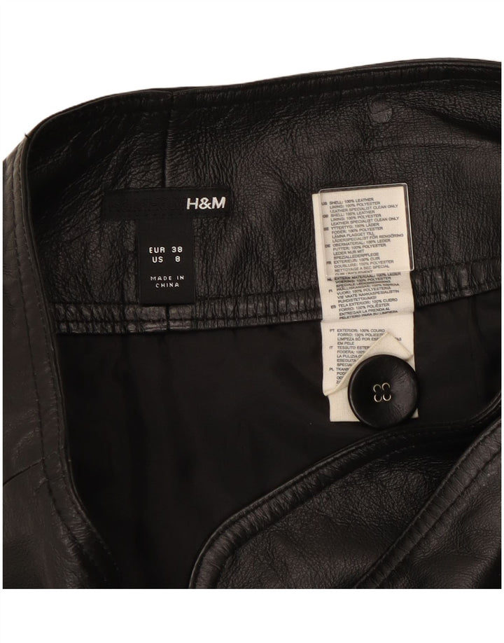 H&M Γυναικεία Δερμάτινη Φούστα US 8 Medium W30 Μαύρη Δερμάτινη