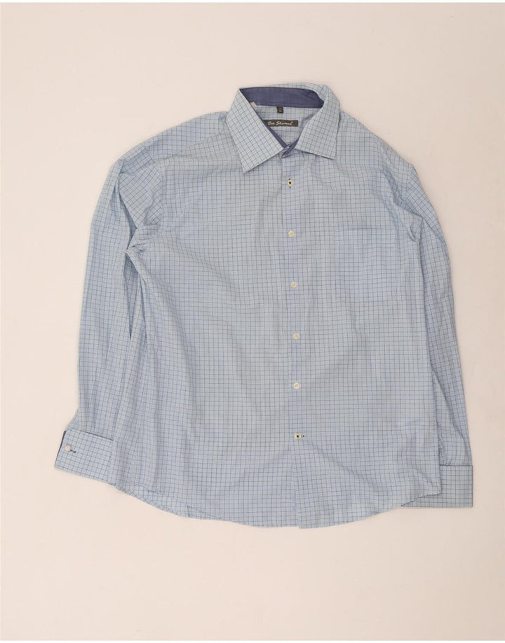 Ανδρικό επίσημο πουκάμισο Ben Sherman XL Μπλε βαμβακερό
