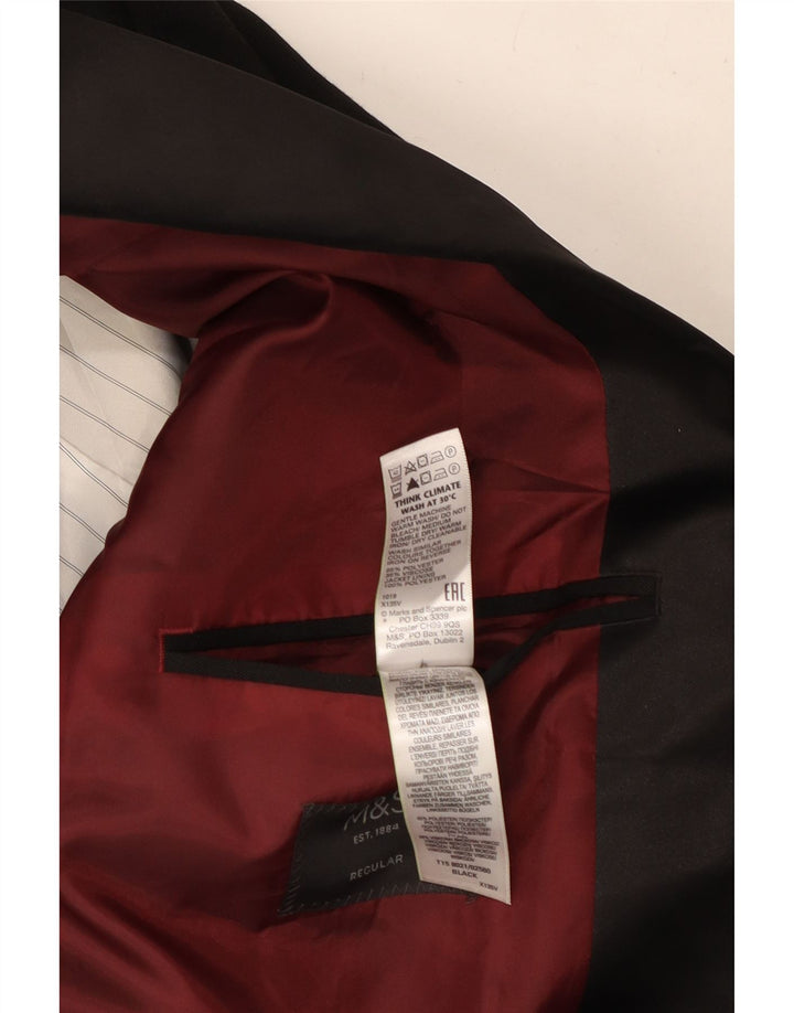 Marks & Spencer Ανδρικό τζάκετ Blazer με 2 κουμπιά κανονική εφαρμογή UK 48 2XL μαύρο