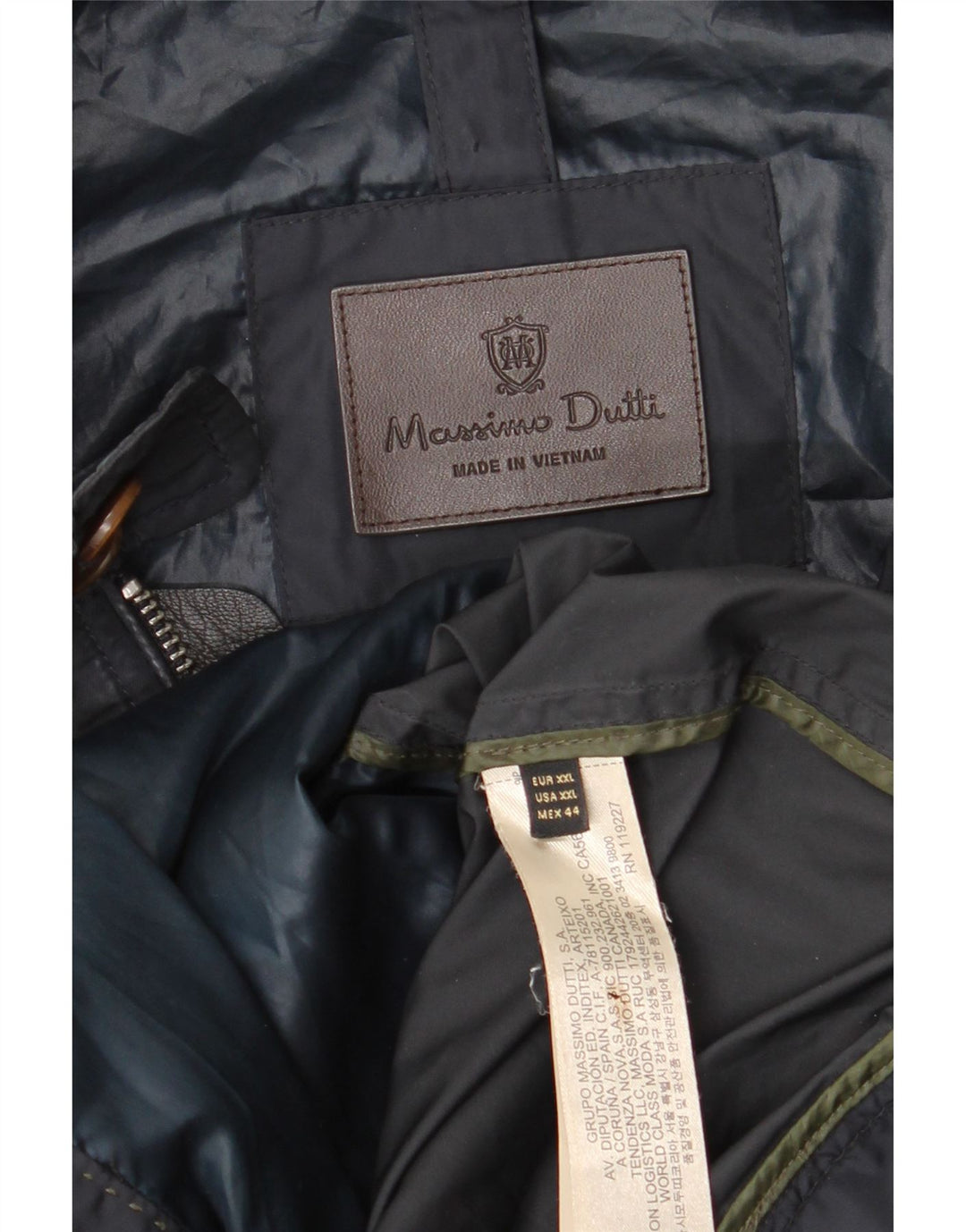 Ανδρικό μπουφάν Massimo Dutti Bomber UK 44 2XL Navy Blue Polyester