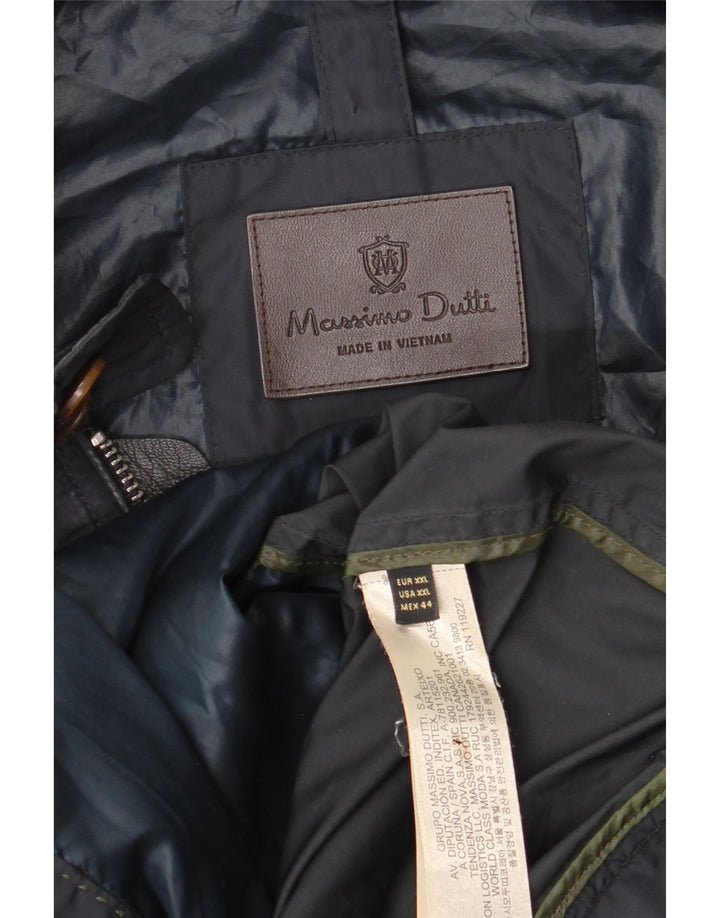 Ανδρικό μπουφάν Massimo Dutti Bomber UK 44 2XL Navy Blue Polyester