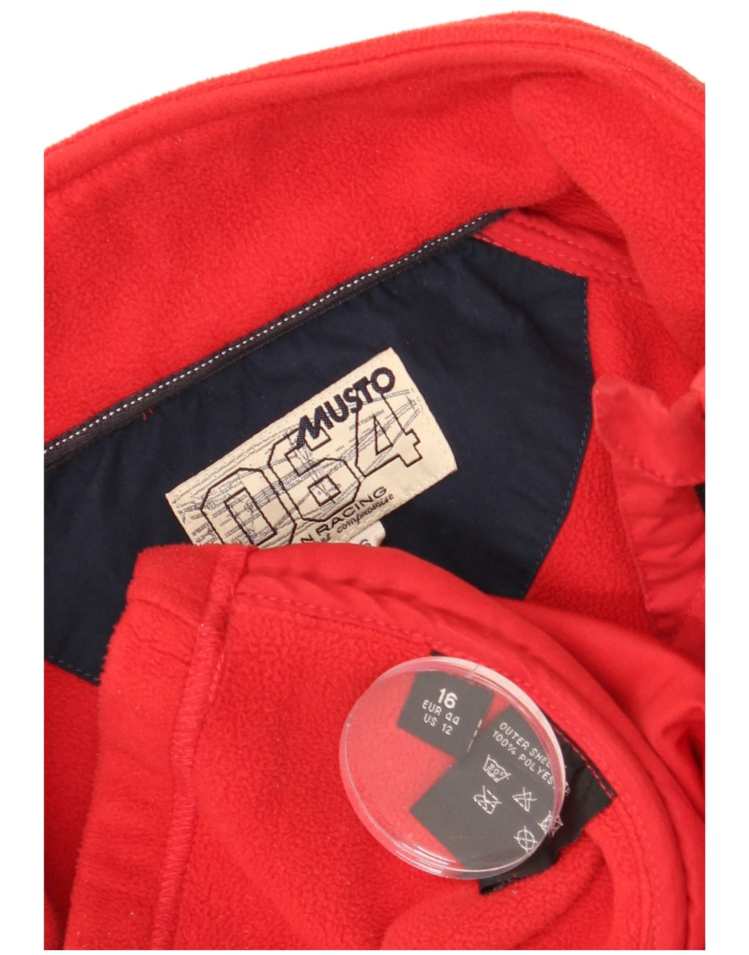 Musto Γυναικείο Fleece Jacket UK 16 Large Red Polyester
