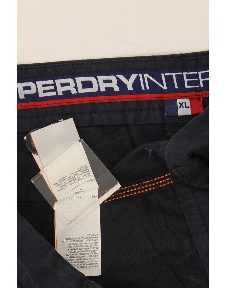 Ανδρικό σορτς Chino SUPERDRY XL W38 Navy Blue Cotton