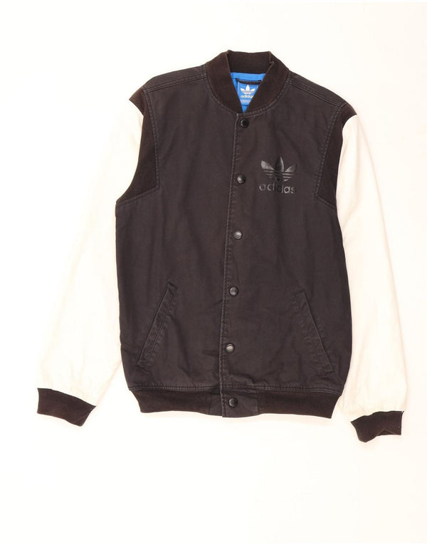 Ανδρικό γραφικό μπουφάν Adidas UK 38 μεσαίο μαύρο βαμβακερό χρώμα