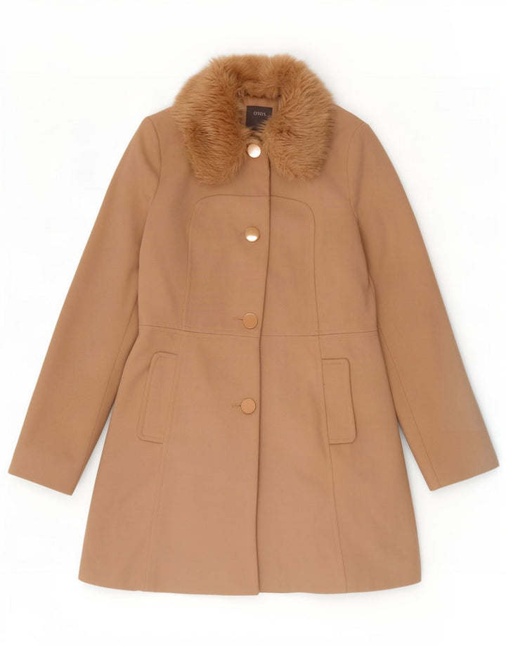 Γυναικείο παλτό Oasis UK 10 Small Beige Polyester