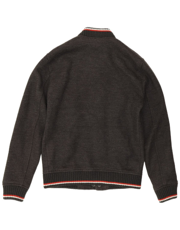 Superdry Ανδρικό Μπουφάν Varsity UK 38 Μεσαίο Γκρι Ριγέ Ακρυλικό