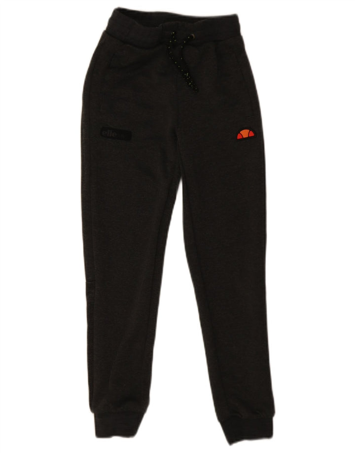 Ellesse Boys Tracksuit Trousers Joggers 10-11 Years Black Polyester