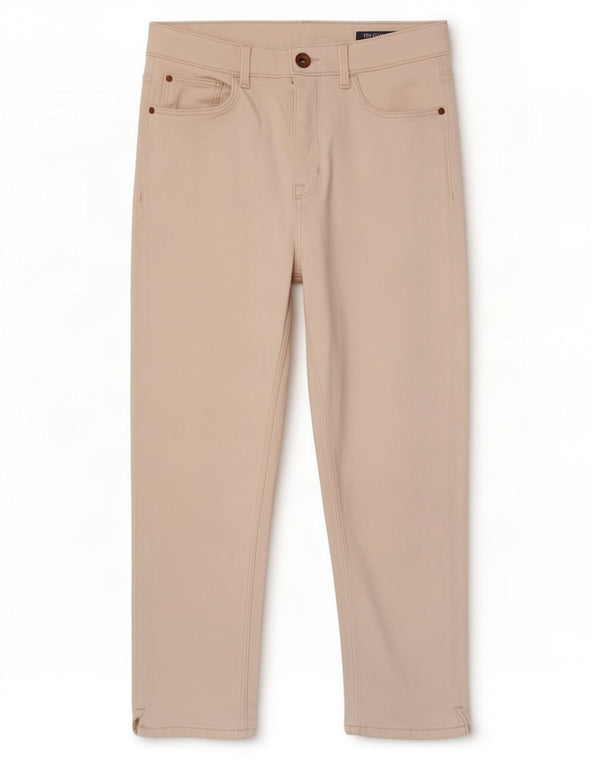 Marks & Spencer Γυναικείο Cropped Παντελόνι UK 12 Medium W28 L21 Off White