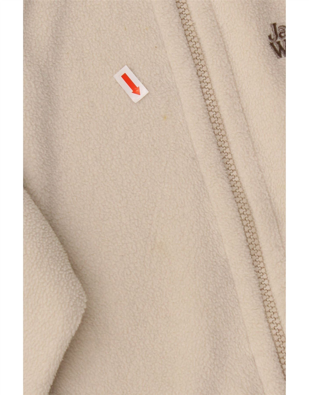JACK WOLFSKIN Γυναικείο Fleece Jacket UK 12/14 Medium Off White Polyester