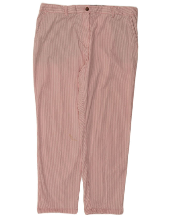 Marks & Spencer Γυναικείο παντελόνι Chino UK 18 XL W38 L29 Ροζ ριγέ