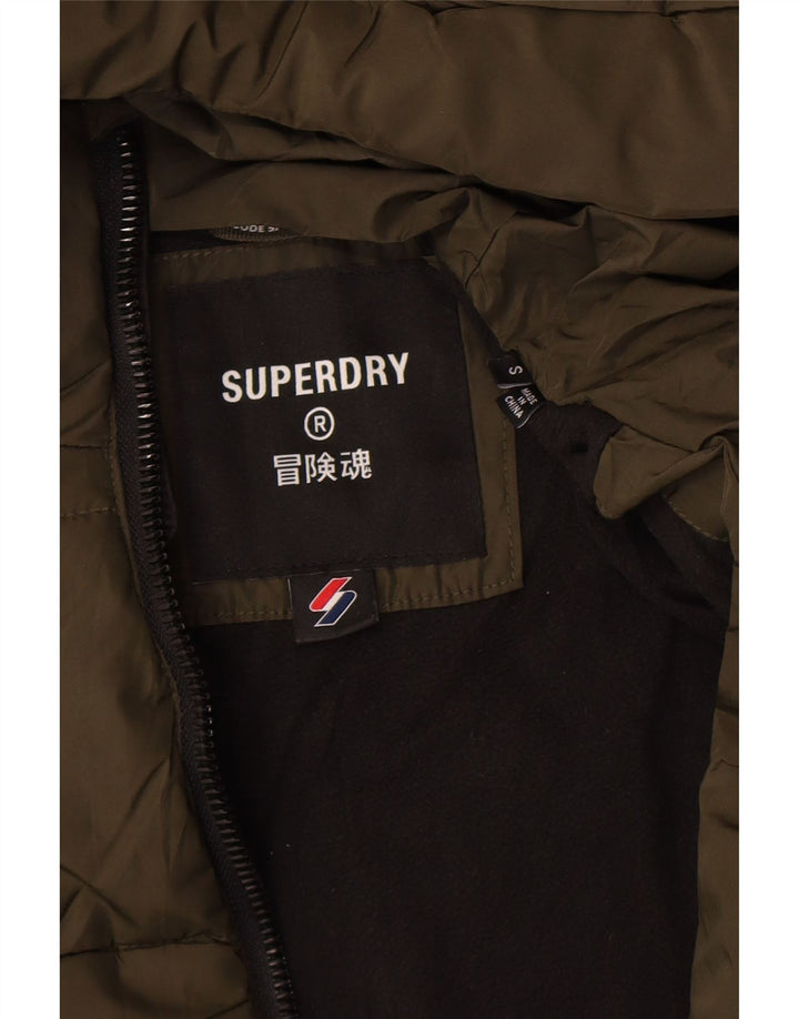 Superdry Ανδρικό μπουφάν με κουκούλα UK 36 Small Khaki Polyester