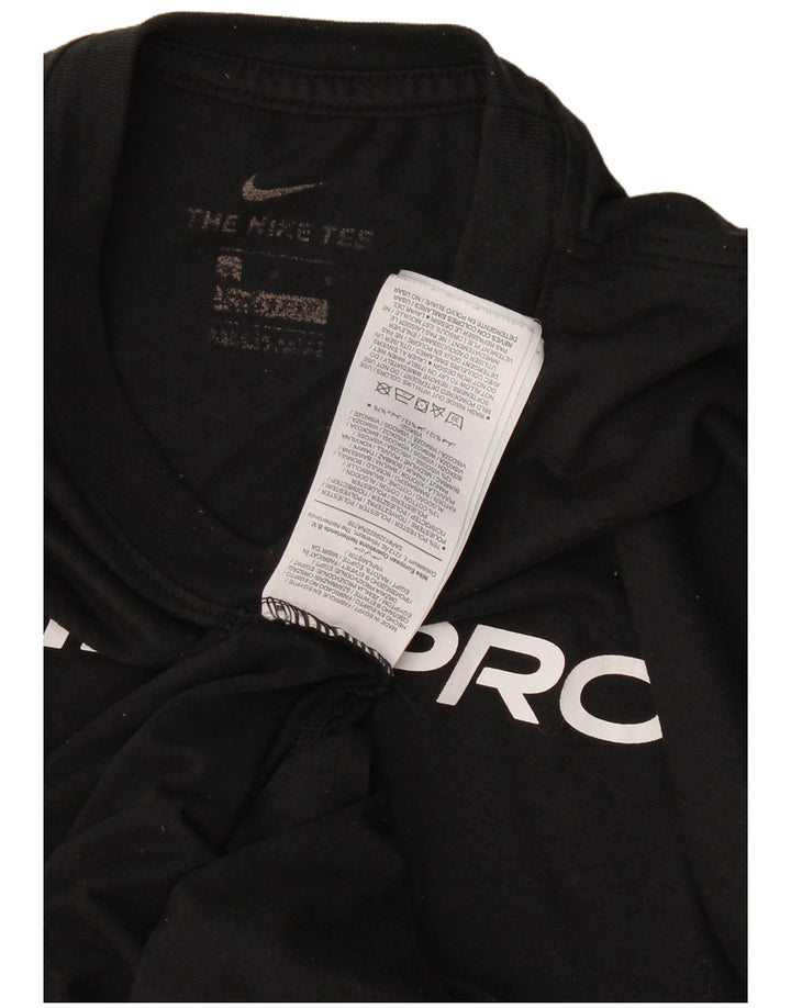 Ανδρικό γραφικό μπλουζάκι Nike Dri Fit, μαύρο πολυεστέρα
