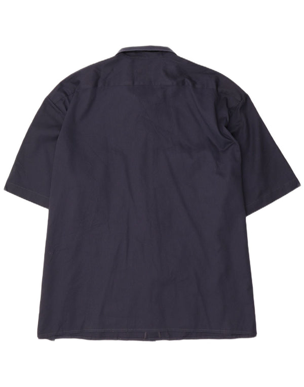 DICKIES Ανδρικό κοντομάνικο πουκάμισο 4XL Navy Blue Polyester