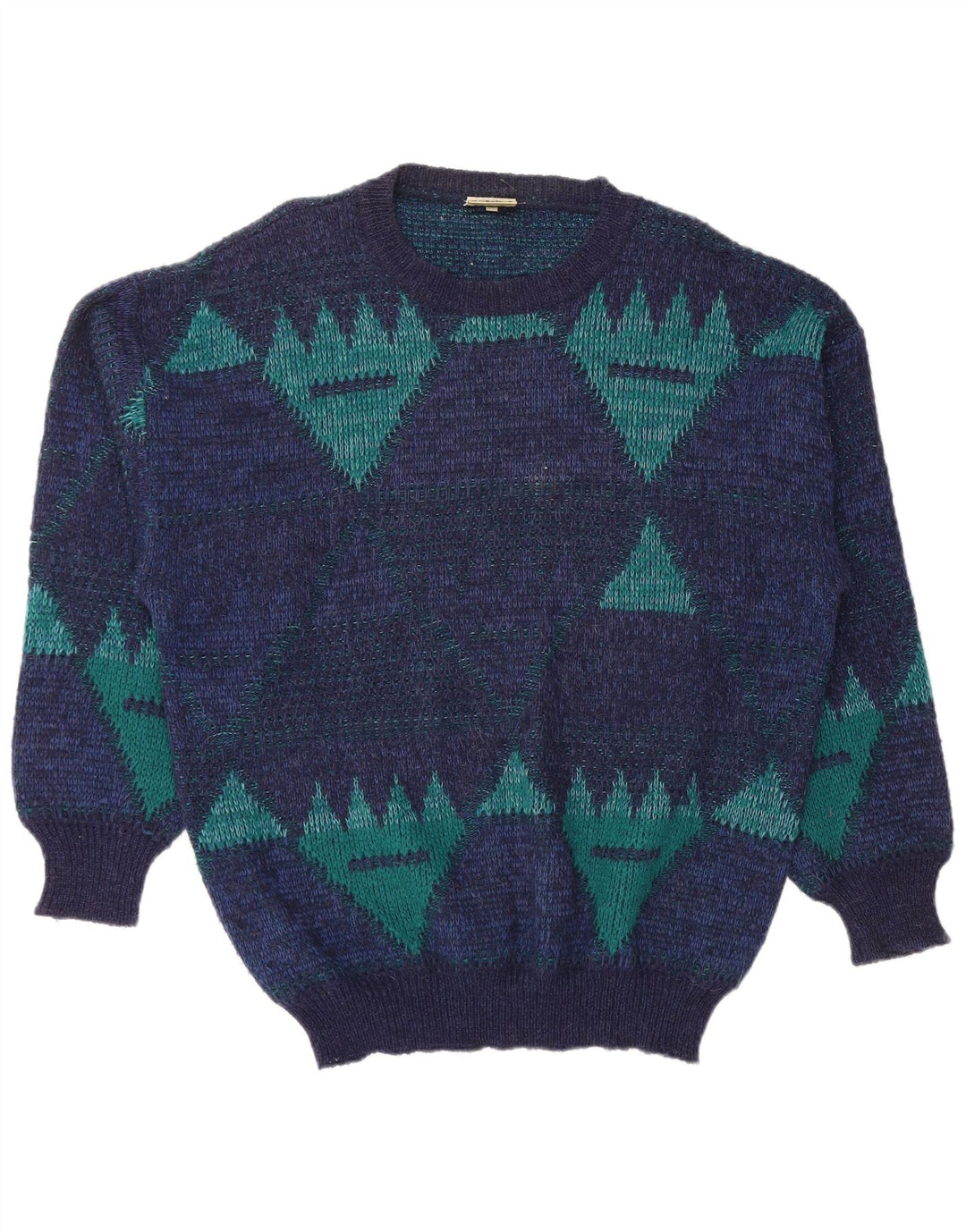 4 CASTELLA Ανδρικό πουλόβερ με λαιμόκαυστο IT 56 XL Navy Blue Geometric