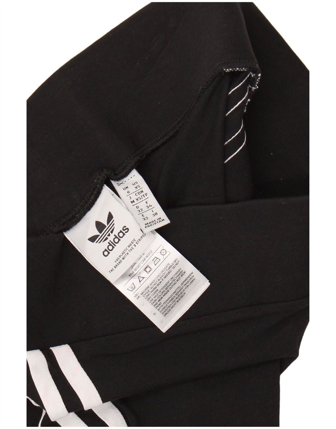 Γυναικείο κολάν ADIDAS UK 6 XS μαύρο βαμβακερό