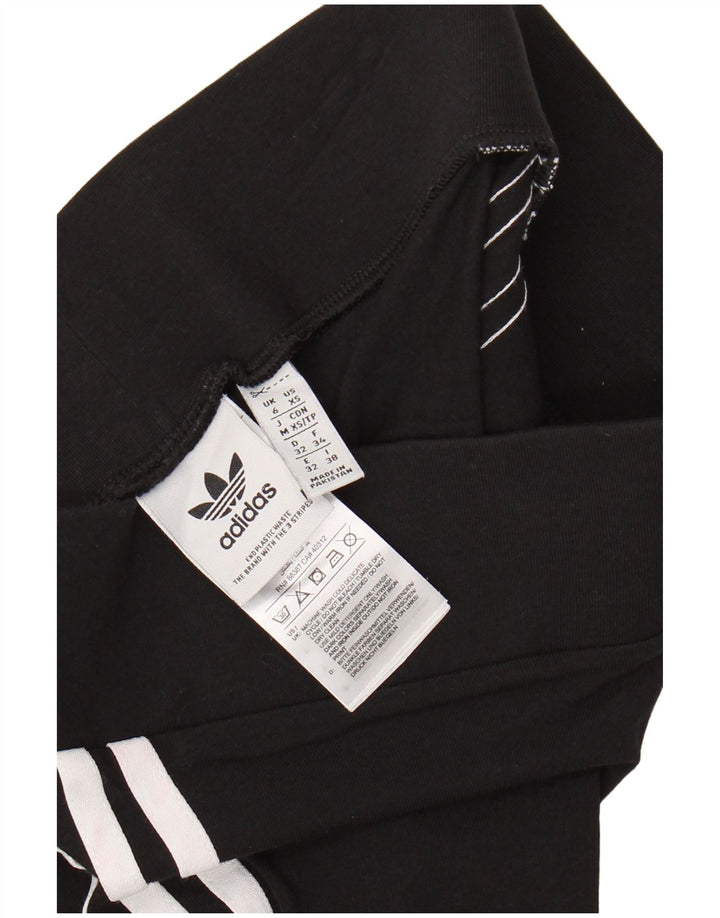 Γυναικείο κολάν ADIDAS UK 6 XS μαύρο βαμβακερό