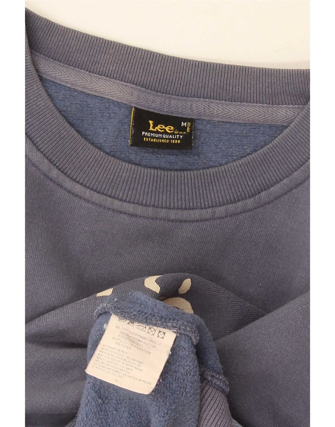 Γυναικείο γραφικό φούτερ Lee Jumper UK 14 Medium Navy Blue Colourblock