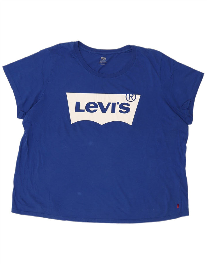 Ανδρικό γραφικό T-Shirt Levi's Top 3XL Μπλε βαμβακερό