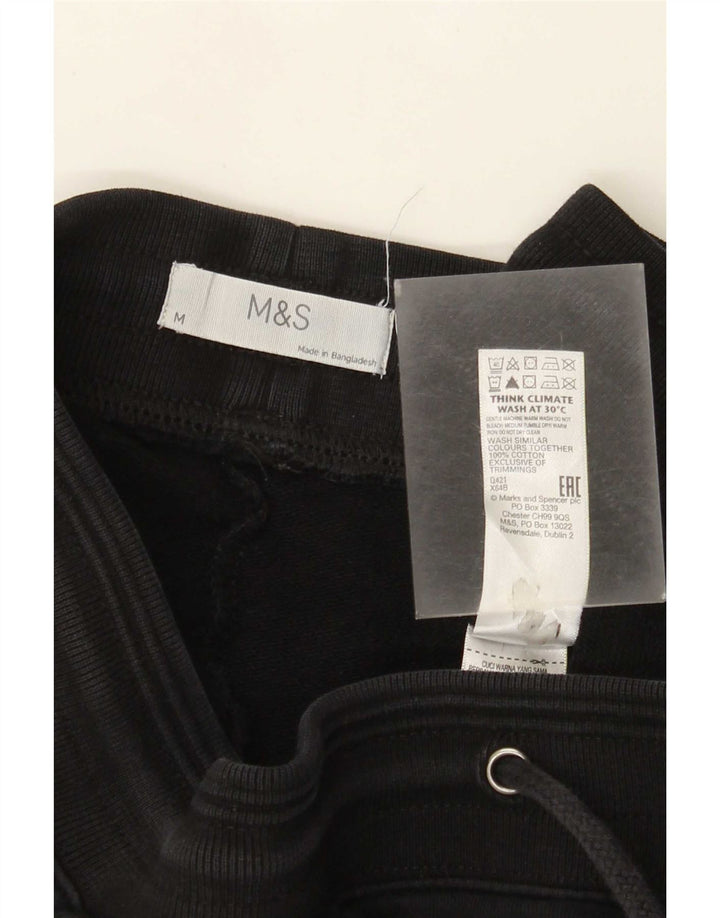Ανδρική αθλητική φόρμα Marks & Spencer Παντελόνι μεσαίο μαύρο βαμβακερό