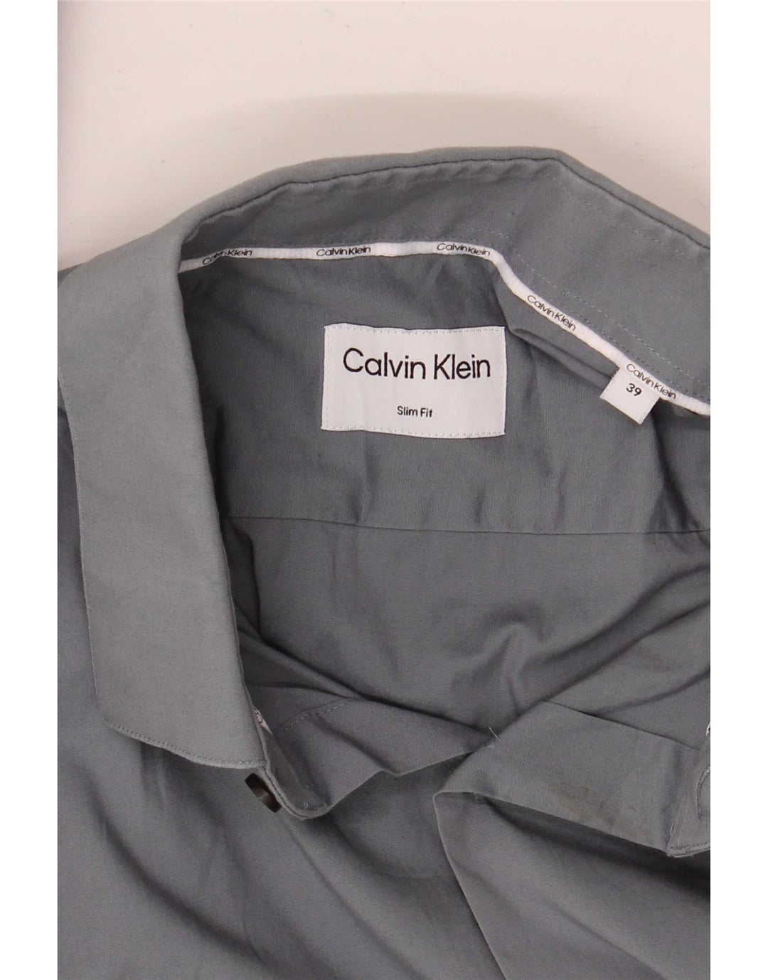 Ανδρικό πουκάμισο Calvin Klein Slim Fit Size 39 Medium Grey