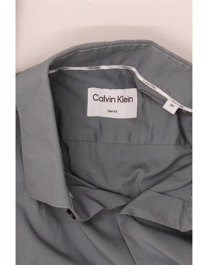 Ανδρικό πουκάμισο Calvin Klein Slim Fit Size 39 Medium Grey