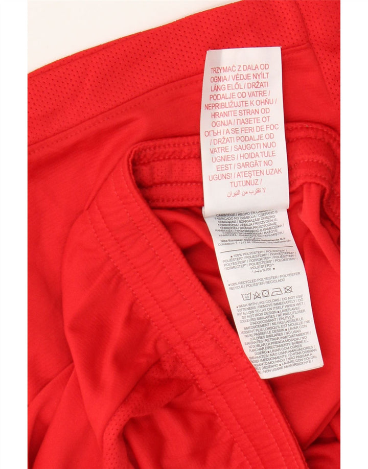 Αθλητικά σορτς Nike Boys Dri Fit 10-11 ετών Μεσαίο κόκκινο πολυεστέρα