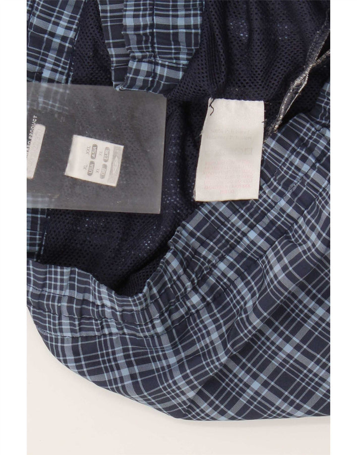 Ανδρικό σορτς κολύμβησης Umbro XL Navy Blue Check Polyester