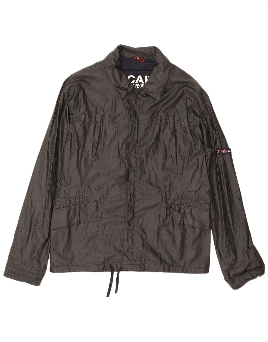 X-CAPE Mens Utility Jacket UK 44 2XL Μαύρο Βαμβακερό