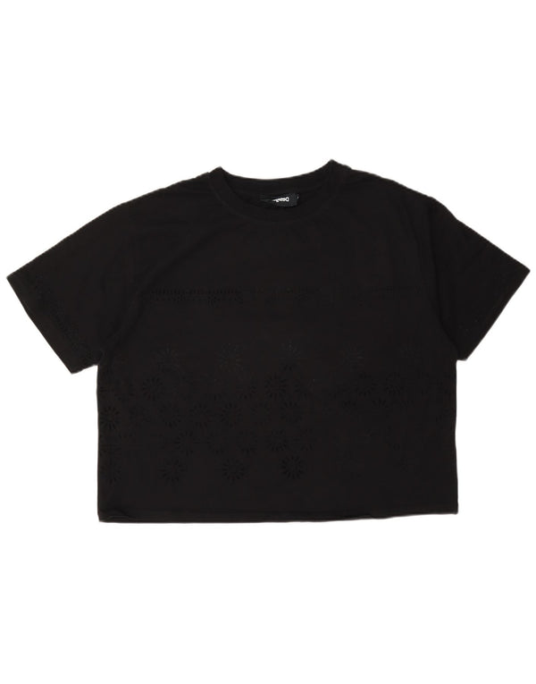 Γυναικείο T-Shirt Desigual Crop Top UK 16 Large Black