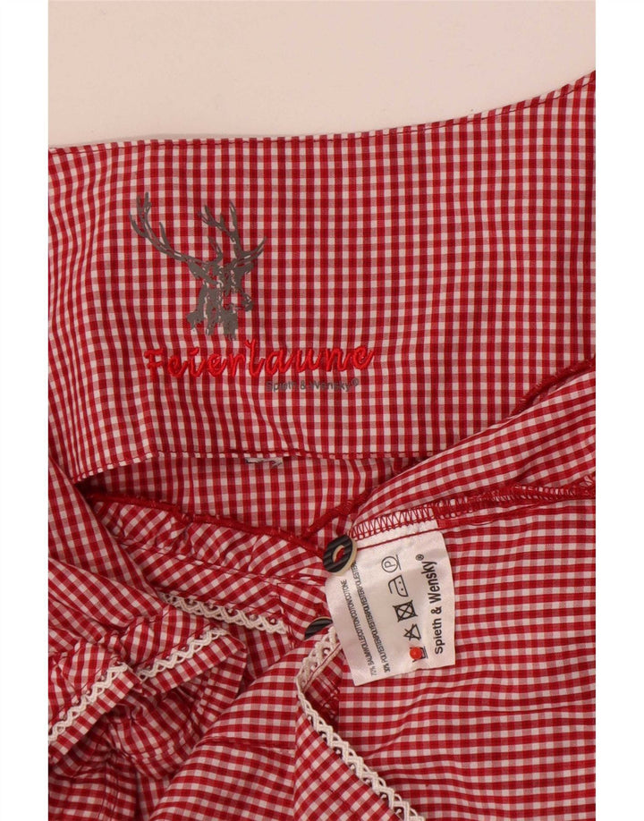 Spieth & Wensky Γυναικεία Μπλούζα Off Shoulder Top UK 14 Medium Red Gingham