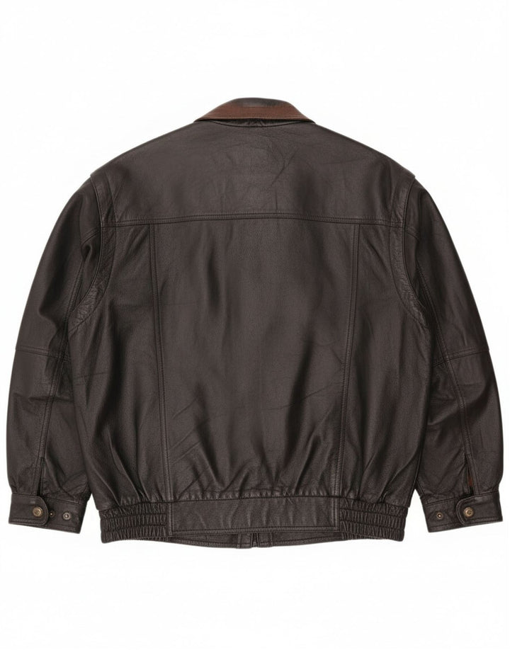 Vintage Ανδρικό Δερμάτινο Μπουφάν IT 50 Large Μαύρο Δερμάτινο