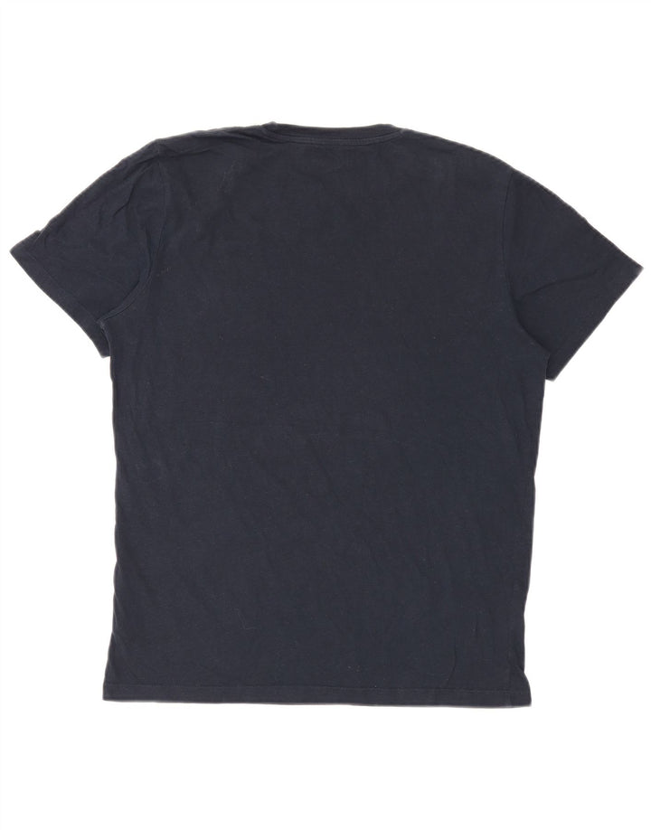 Ανδρικό γραφικό μπλουζάκι Jack & Jones Τοπ μεσαίου μπλε βαμβακερό