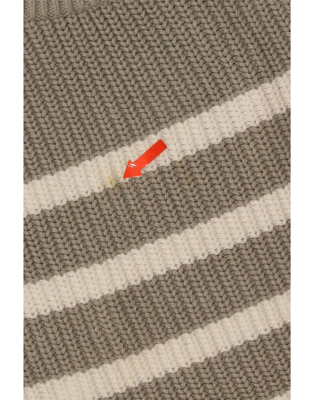Marks & Spencer Γυναικείο πουλόβερ με λαιμόκοψη UK 10 Small Grey ριγέ