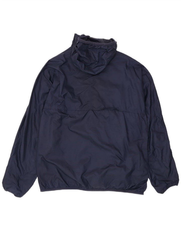 K-Way Ανδρικό μπουφάν βροχής με κουκούλα UK 42 XL Navy Blue Polyamide