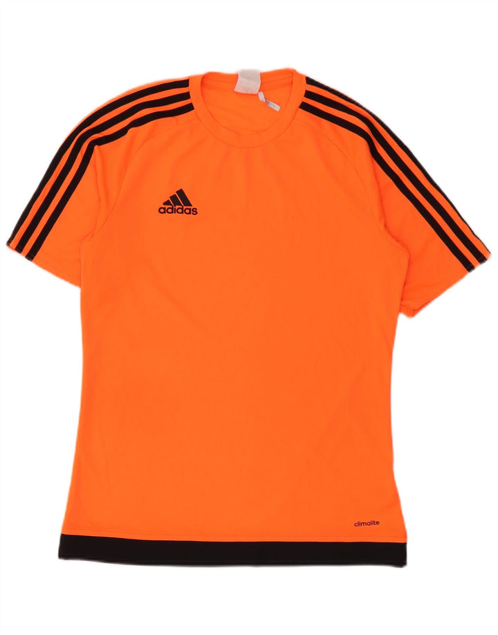 Ανδρικό T-Shirt Adidas Climalite Top Small πορτοκαλί πολύχρωμο πολυεστέρας