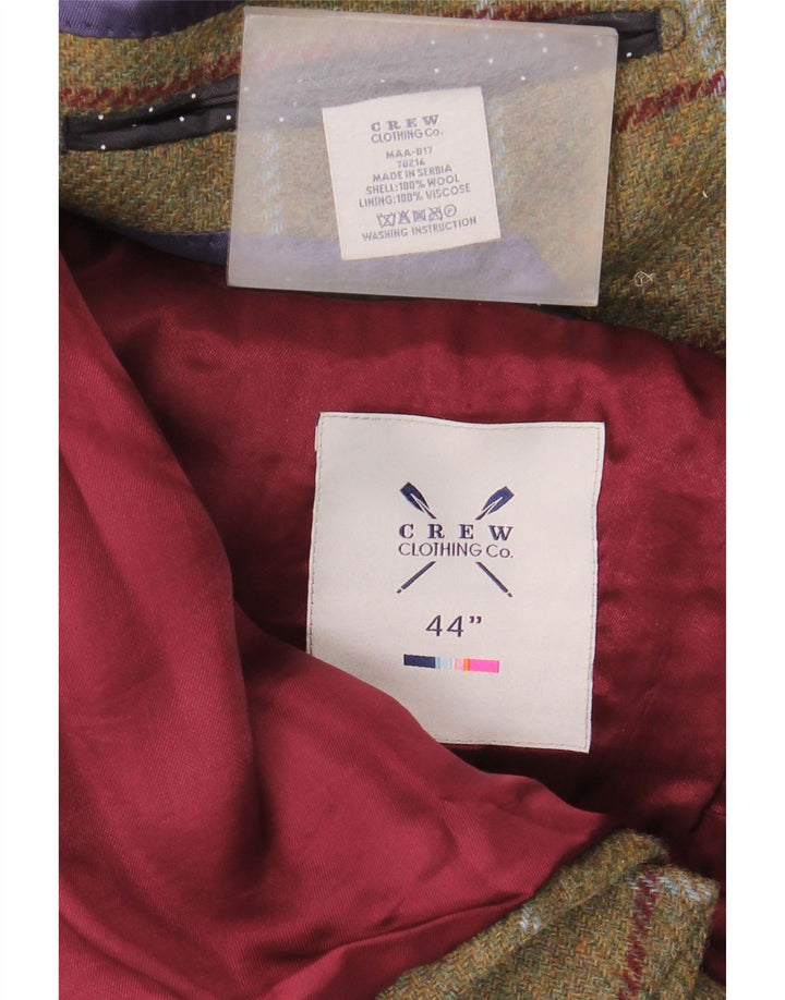 Crew Clothing Ανδρικό μπουφάν σακάκι με 2 κουμπιά UK 44 2XL Χακί μαλλί